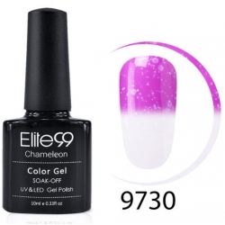 Гел Лак Термо 2в1 Цветно Бял 9730 10ml Elite99